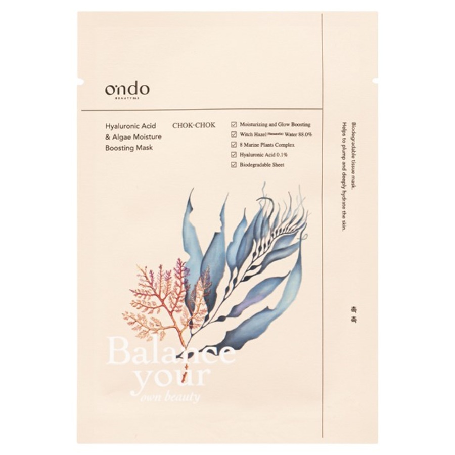 ONDO BEAUTY 36.5 Hyaluronic Acid & Algae Moisture Boosting Mask