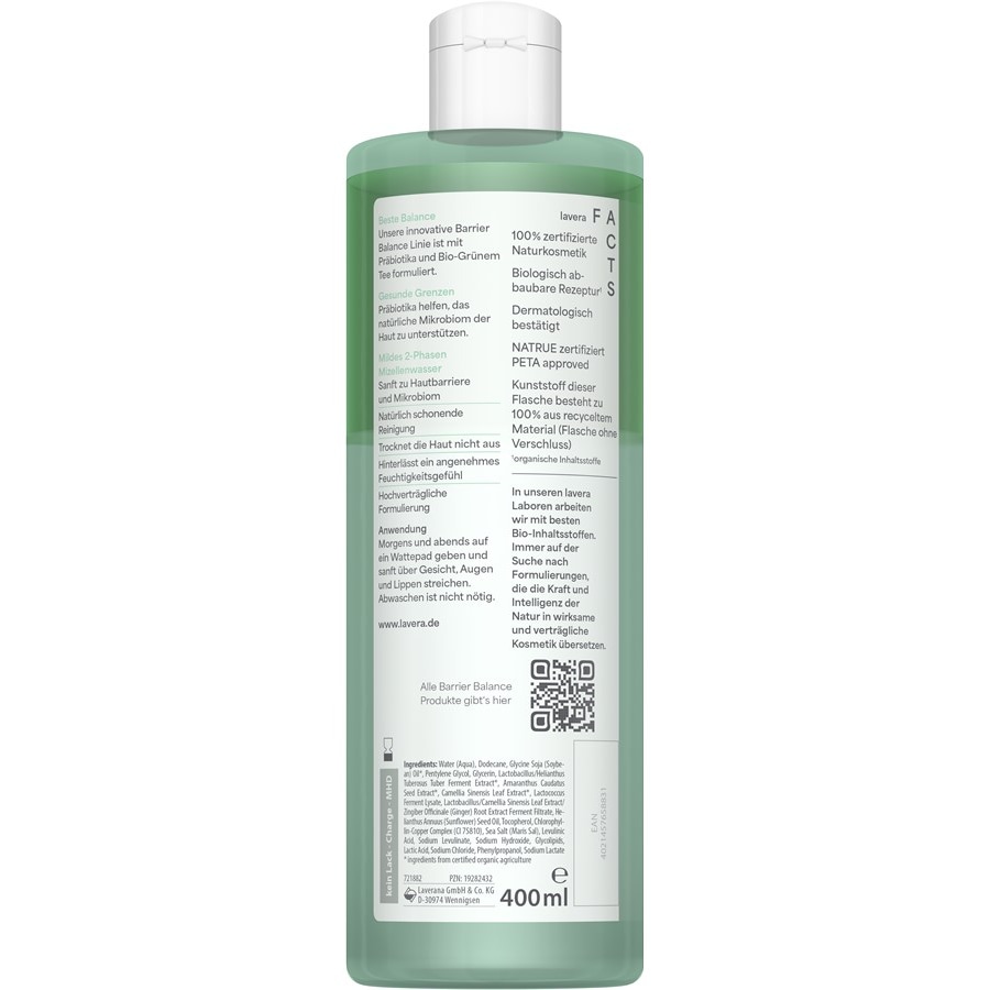 Reinigung Barrier Balance 2-Phasen Mizellenwasser Von Lavera