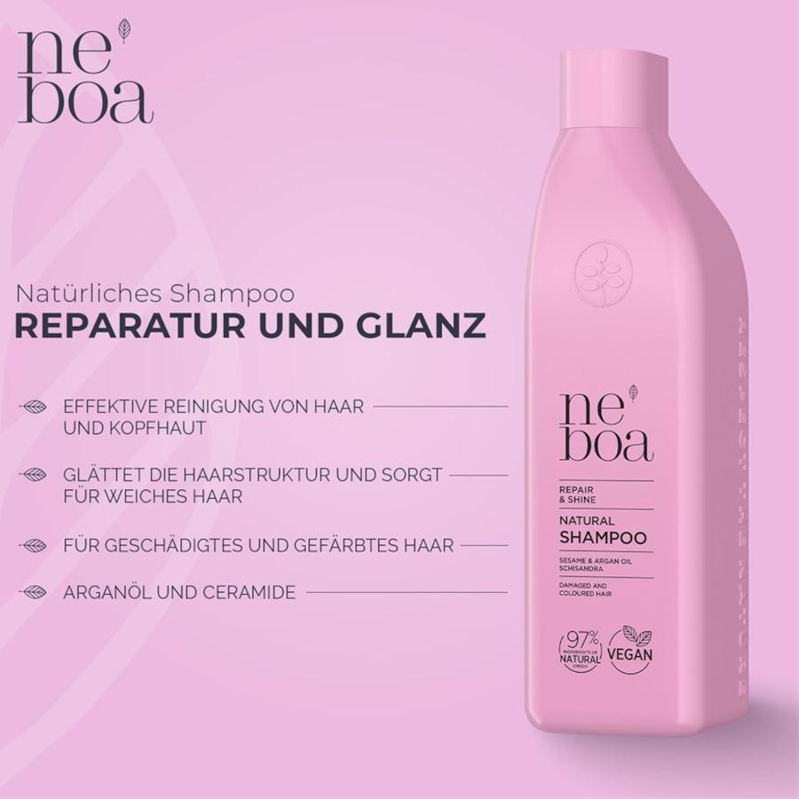 Repair & Shine Natural Shampoo Damaged & Coloured Hair Von Neboa
