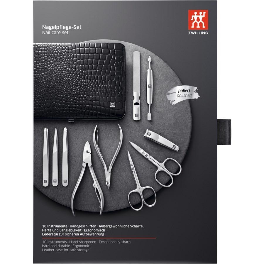 Sets 10-tlg. Maniküre/Pediküre-Etui Schwarzem Rindleder Von Zwilling Beauty