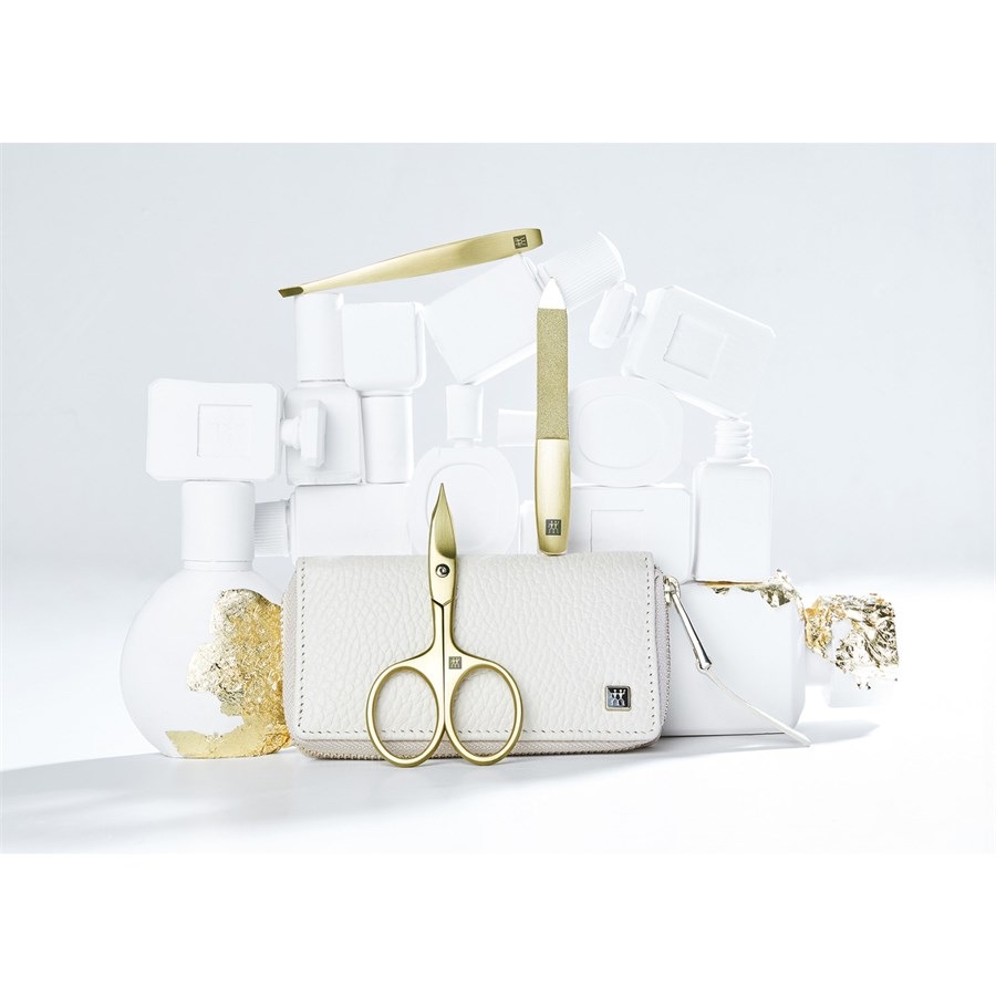 Sets 3-tlg. Maniküre/Pediküre-Etui Beigefarbenem Rindleder Von Zwilling Beauty