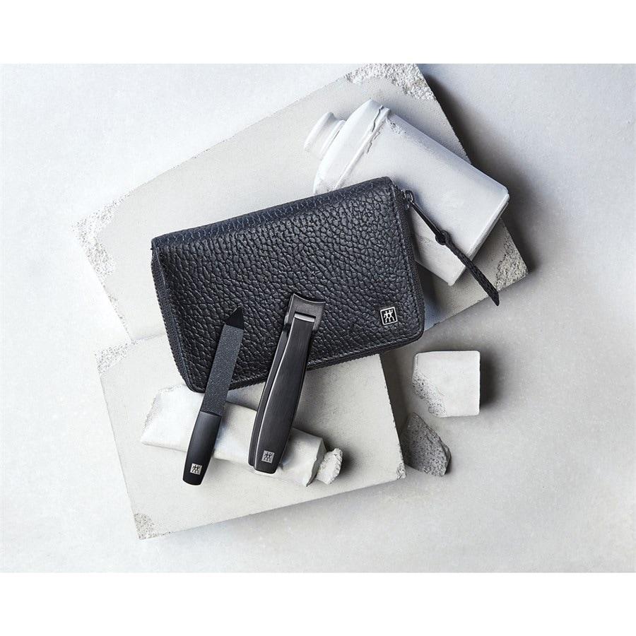 Sets 4-tlg. Maniküre/Pediküre-Etui Schwarzem Rindeder Von Zwilling Beauty