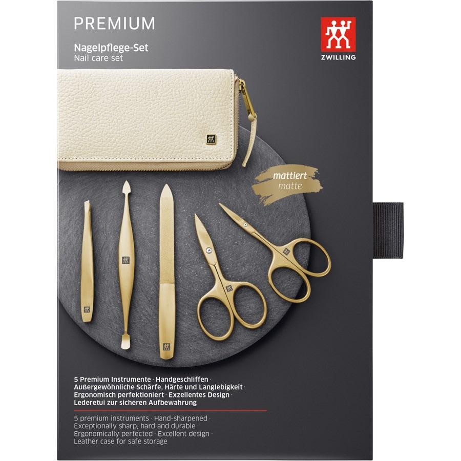 Sets 5-tlg. Maniküre/Pediküre-Etui Beigefarbenem Rindleder Von Zwilling Beauty