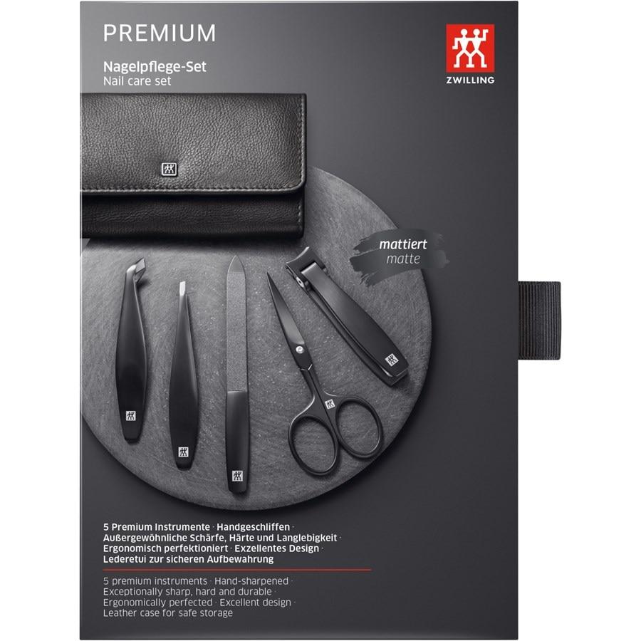 Sets 5-tlg. Maniküre/Pediküre-Etui Schwarzem Rindleder Von Zwilling Beauty