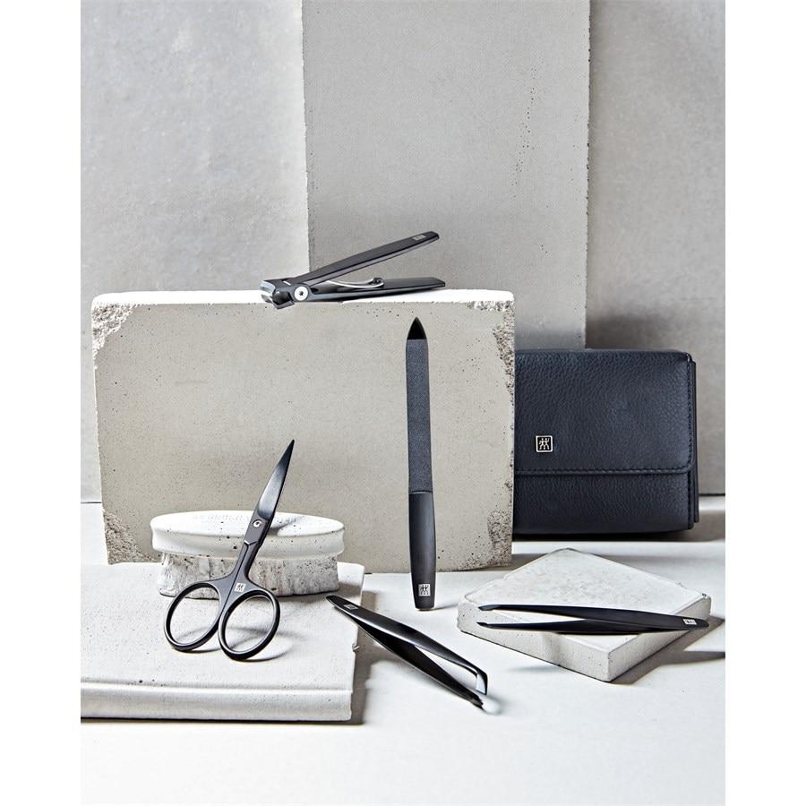 Sets 5-tlg. Maniküre/Pediküre-Etui Schwarzem Rindleder Von Zwilling Beauty