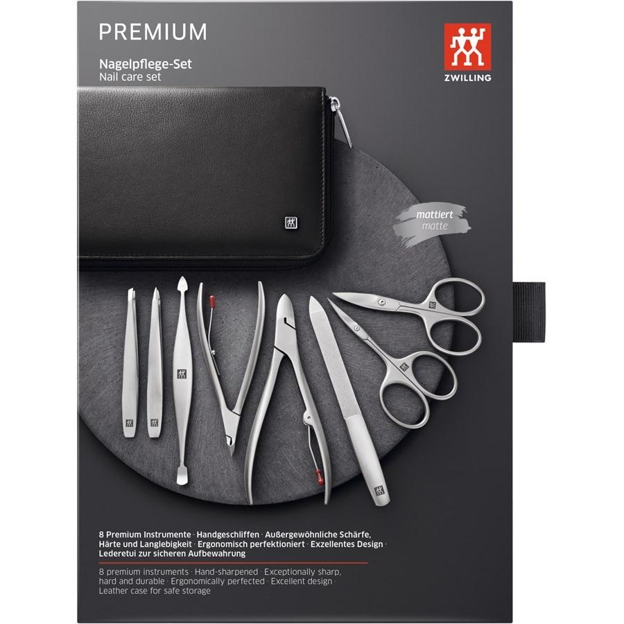 Sets 8-tlg. Maniküre/Pediküre-Etui Schwarzem Rindleder Von Zwilling Beauty