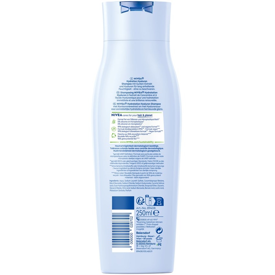 Shampoo Hair Care Hydration Hyaluron Feuchtigkeits-Shampoo Von NIVEA