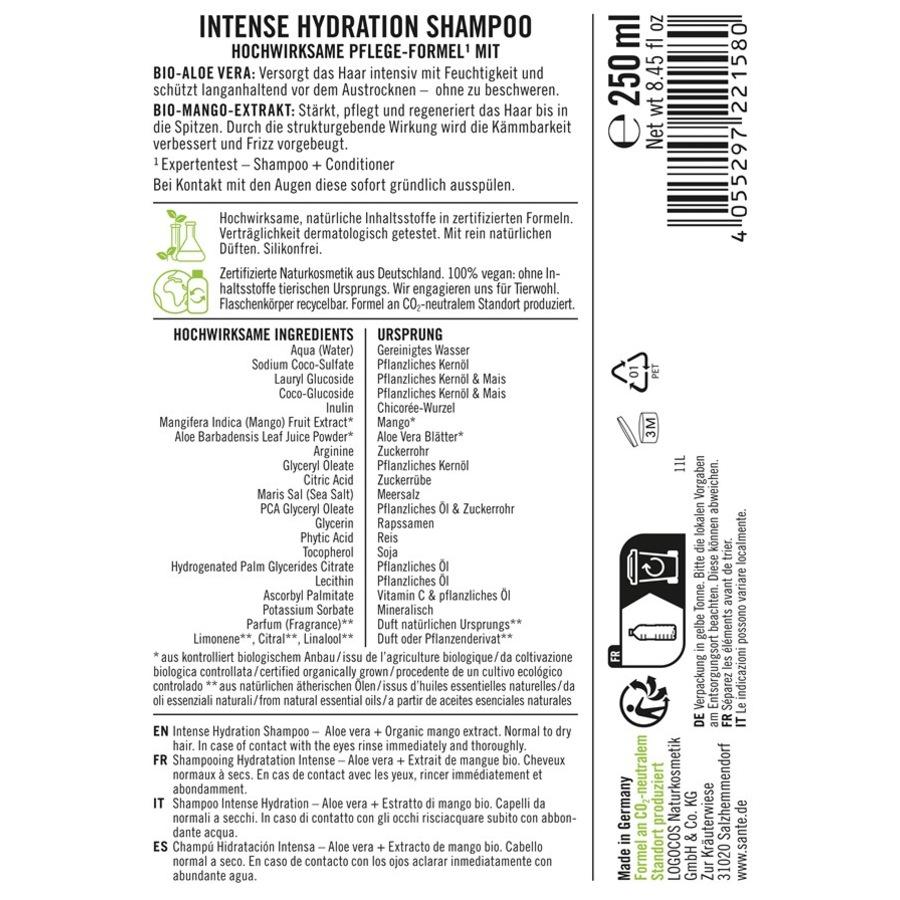Shampoo Intense Hydration Shampoo Von Sante Naturkosmetik