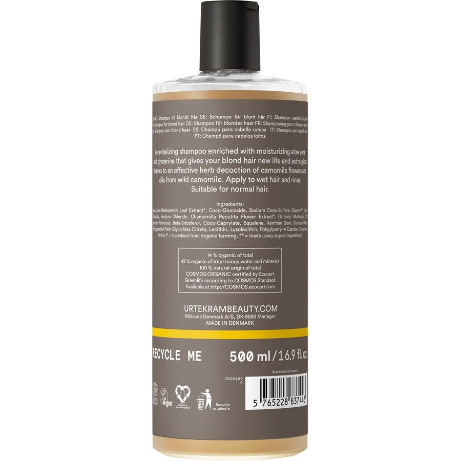 Special Hair Care Shampoo For Blond Hair Camomile Von Urtekram