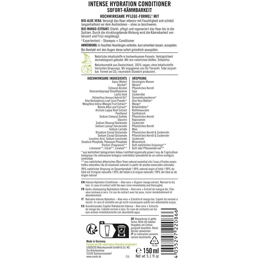 Spülung Intense Hydration Conditioner Von Sante Naturkosmetik