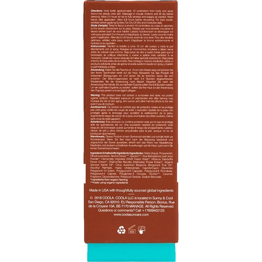Sunless Tan Dry Oil Mist Von Coola
