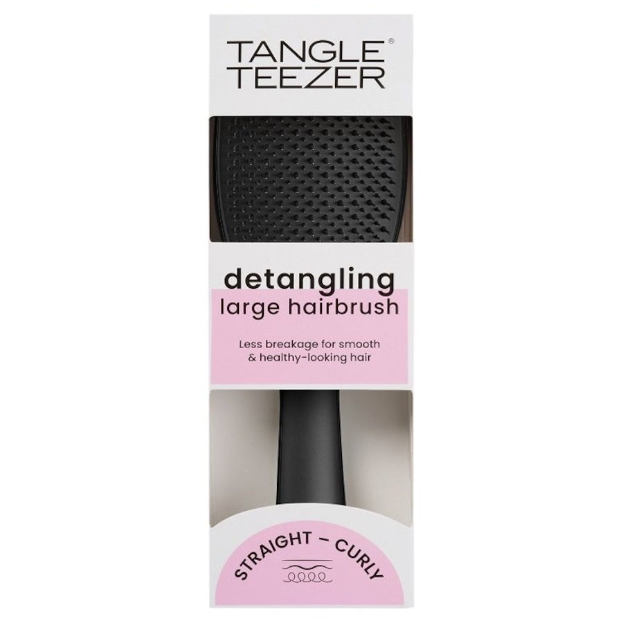 The Wet Detangler Ultimate Large - Black Gloss Straight & Curly Hair Von Tangle Teezer