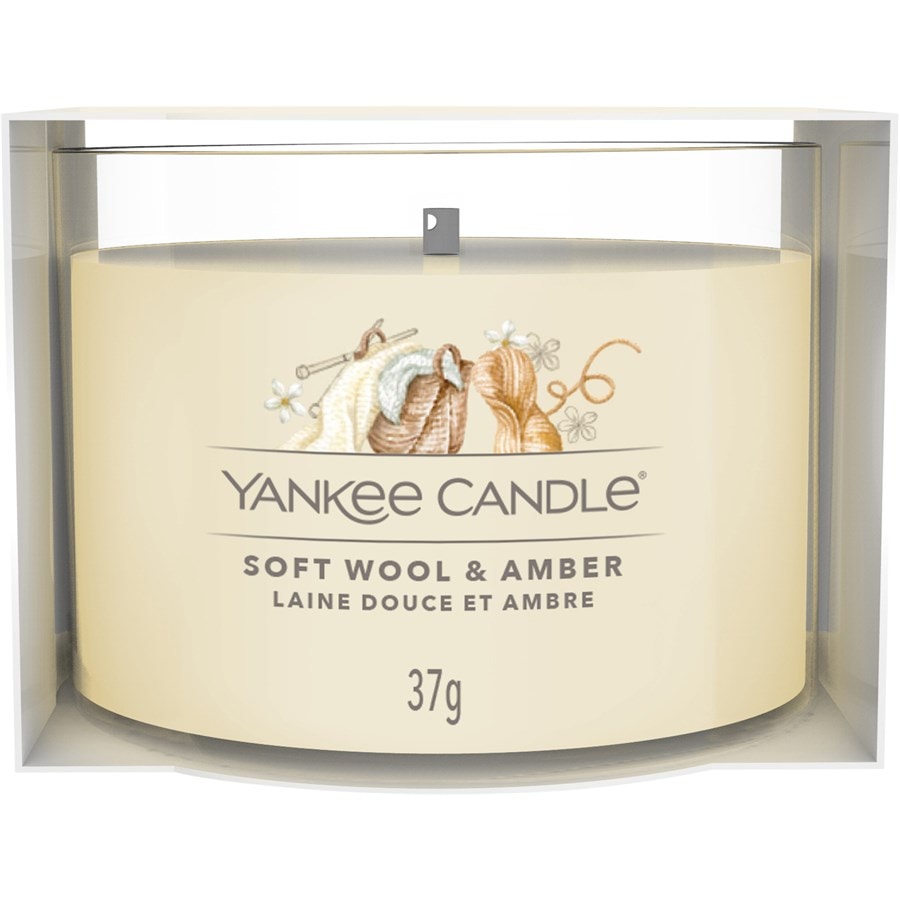 Votivkerze im Glas Soft Wool & Amber von Yankee Candle