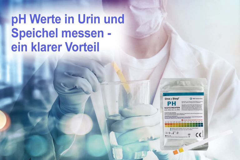 Shopapotheke 100 One+Step PH Teststreifen Für Urin UND Speichel - Selbsttest Zur Ermittlung Des Ph Werts