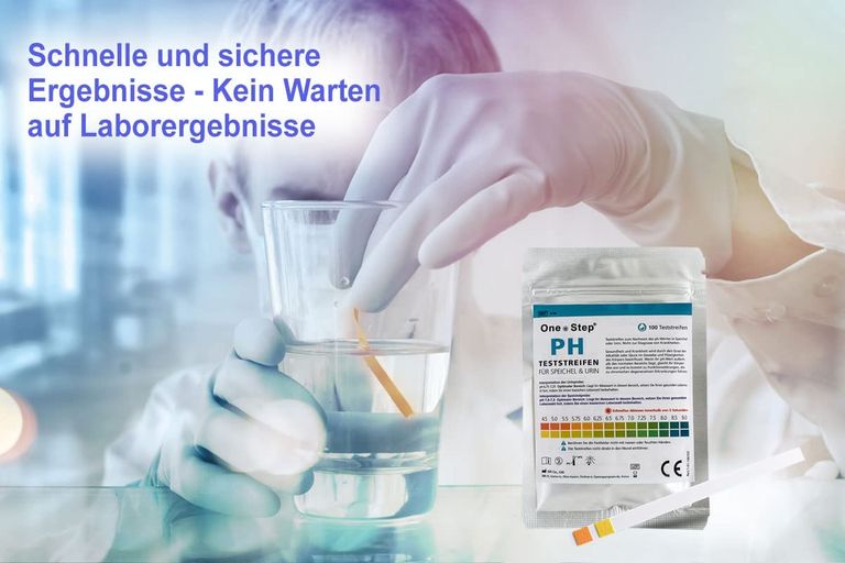 Shopapotheke 100 One+Step PH Teststreifen Für Urin UND Speichel - Selbsttest Zur Ermittlung Des Ph Werts