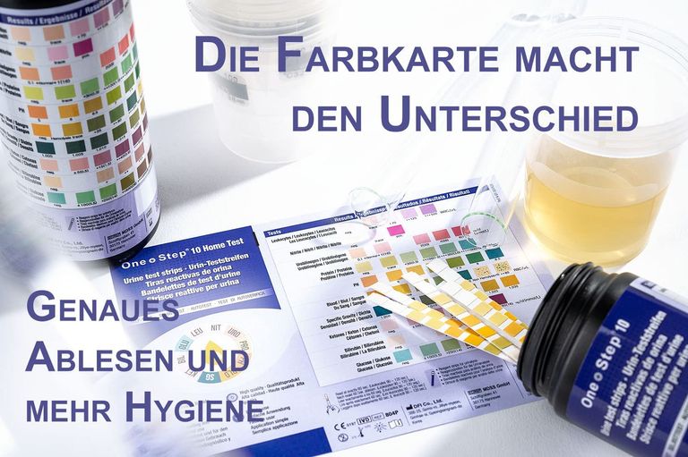 Shopapotheke 100 One+Step Urinteststreifen Für 10 Indikatoren - Gesundheitstest Inkl. Referenzfarbkarte