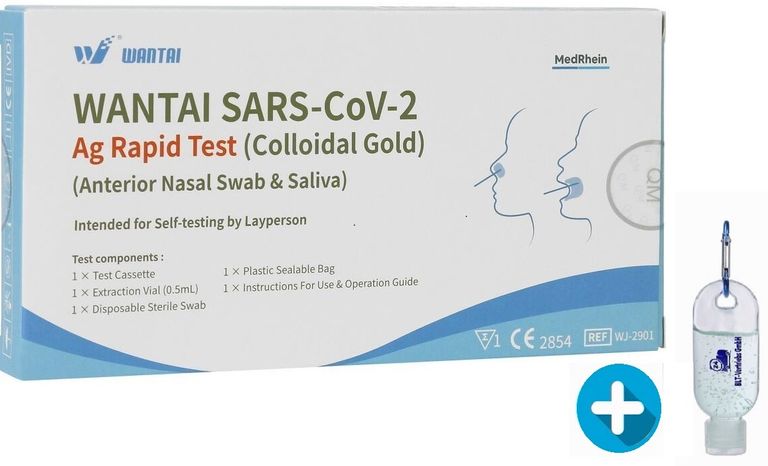 shopapotheke 2in1 Wantai Lollitest Nasaltest Corona Schnelltest + Gratis Desinfektionsmittel