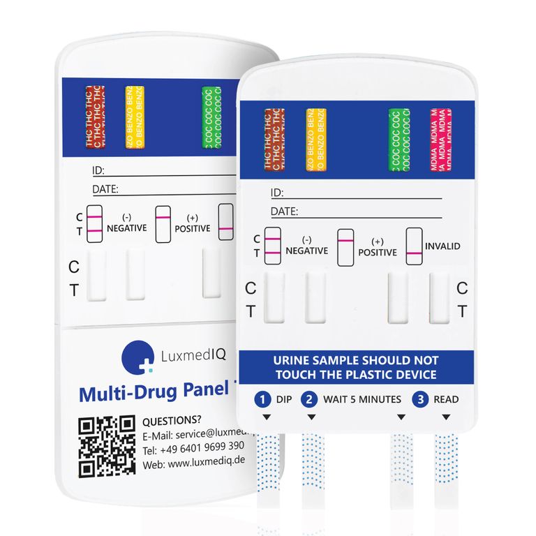 shopapotheke 2x LuxmedIQ Drogenschnelltest für 8 Drogenarten - Urin Drogentest Multi 8 - Testkassette