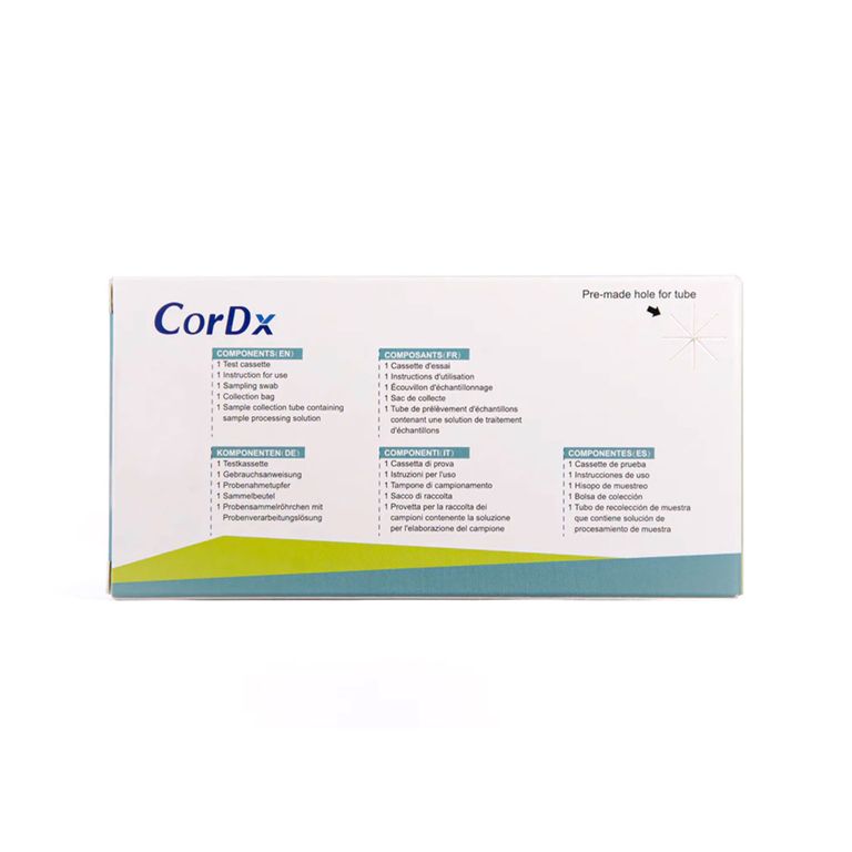 Shopapotheke 4 In 1 CorDx Kombi + Influenza A + B RSV Viren + Corona COVID-19 Schnelltest + BLT Desinfektionsgel