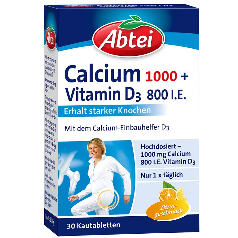 shopapotheke Abtei Calcium 1000 + D3 Osteo Vital Kautabletten