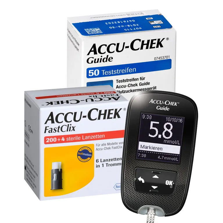 shopapotheke ACCU-CHEK® Guide mmol/L + Teststreifen + FastClix Lanzetten