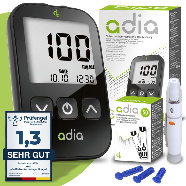 shopapotheke adia Blutzuckermessgeräte-Set (mg/dl) + 60 Teststreifen