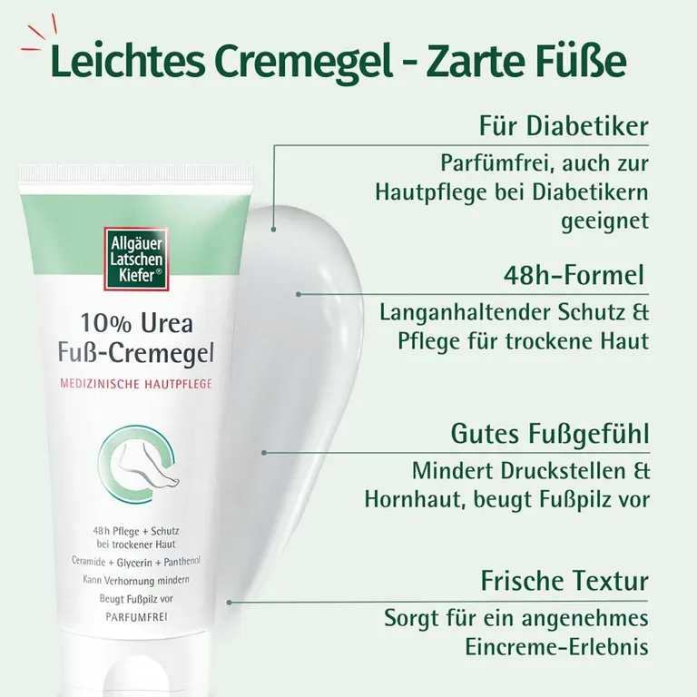 Shopapotheke Allgäuer Latschenkiefer 10 % Urea Fuß-Cremegel