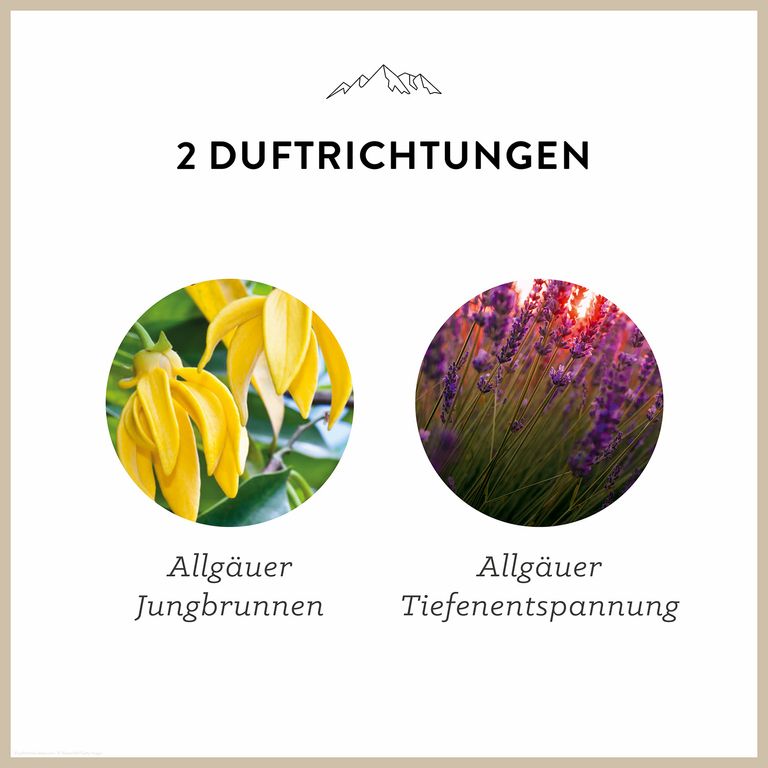 Shopapotheke Allgäuquelle Bio Saunaaufguss Aufgussmittel Saunazubehör 2er Set Duft: Lavendel Zeder Lavendel
