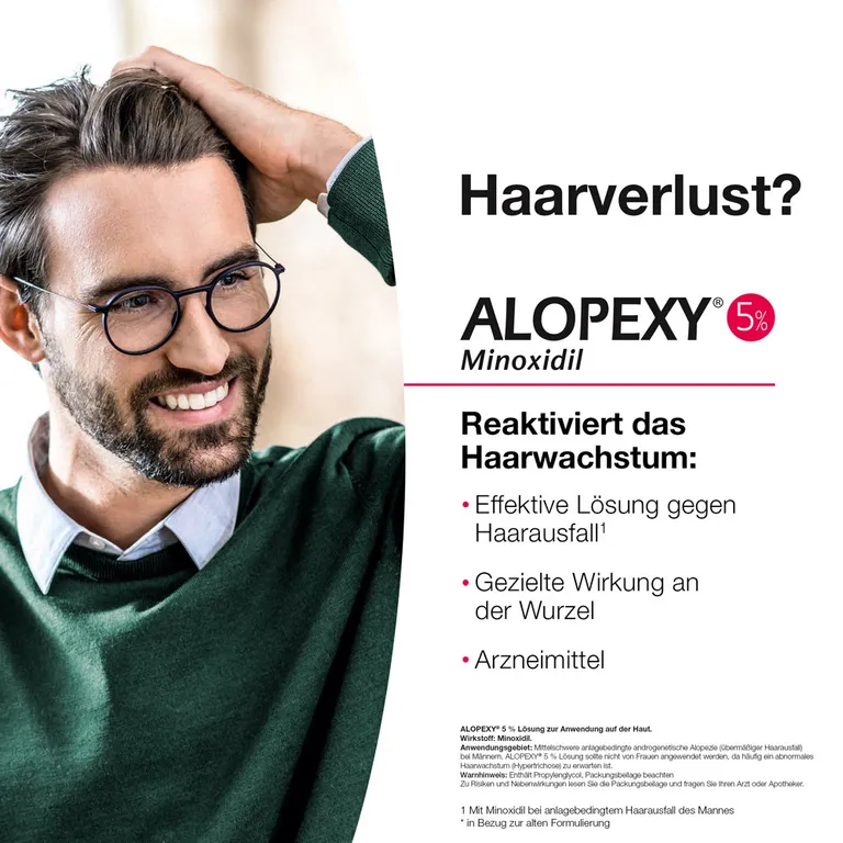Shopapotheke ALOPEXY 5% Lösung Zur Anwendung Auf Der Haut 3X60 Ml Gegen Anlagebedingten Haarausfall