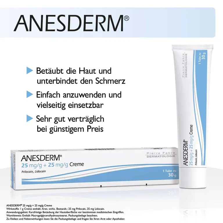 Shopapotheke Anesderm Betäubungscreme Für Eine Schmerzarme Behandlung