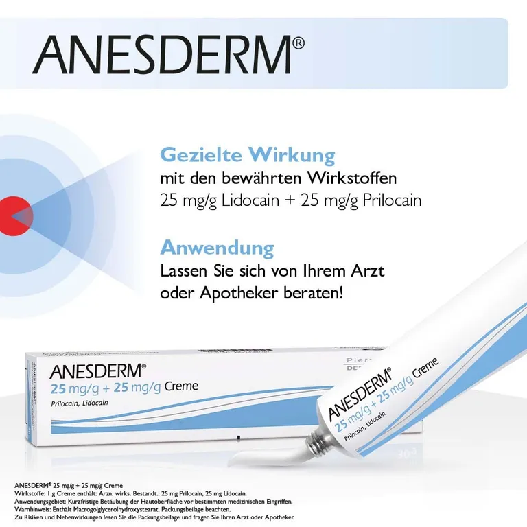 Shopapotheke Anesderm Betäubungscreme Für Eine Schmerzarme Behandlung