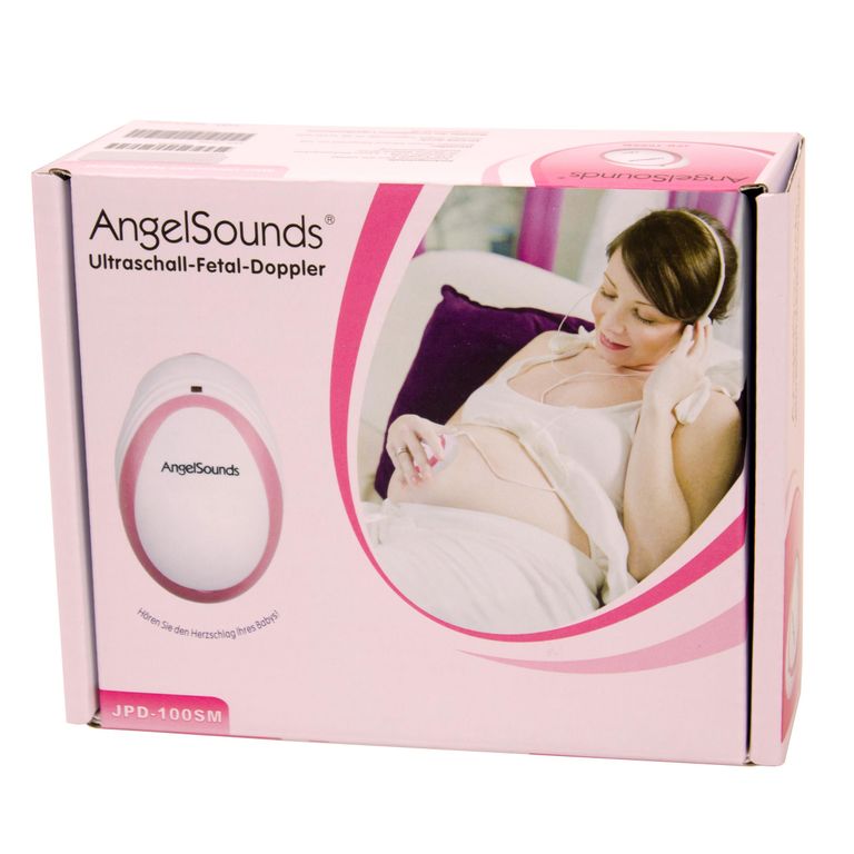 Shopapotheke AngelSounds - JPD-100S(mini) Set - Ultraschall Fetal-Doppler - Cremeweiß-Pink
