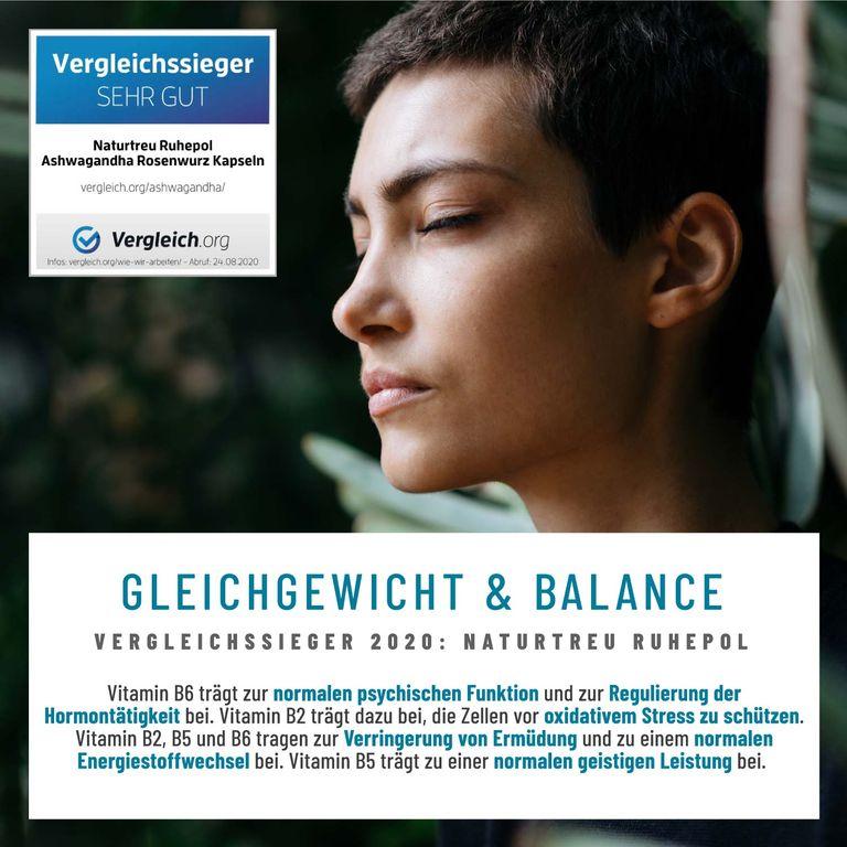 Shopapotheke Anti Stress* Komplex Mit Ashwagandha & Rosenwurz (Rhodiola Rosea Extrakt) - Ruhepol - NATURTREU®