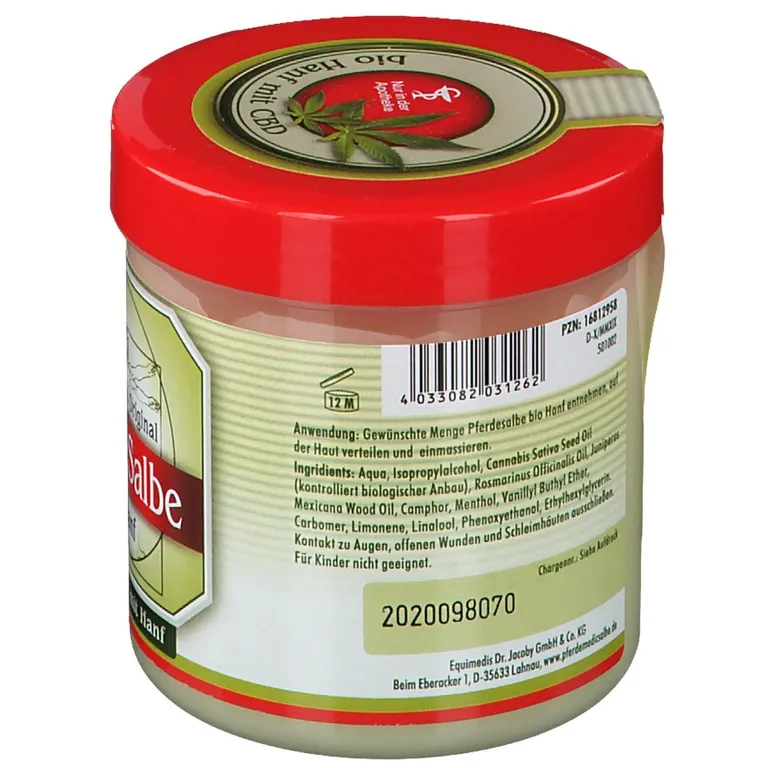 Shopapotheke Apothekers Original Pferde Salbe Bio Hanf