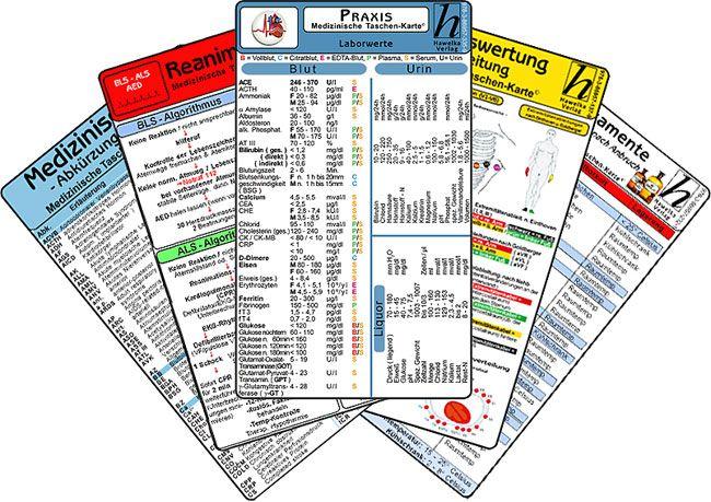 shopapotheke Arztpraxis Karten-Set - praktisches Set mit Laborwerten Medikamenten-Haltbarkeit Reanimation EKG