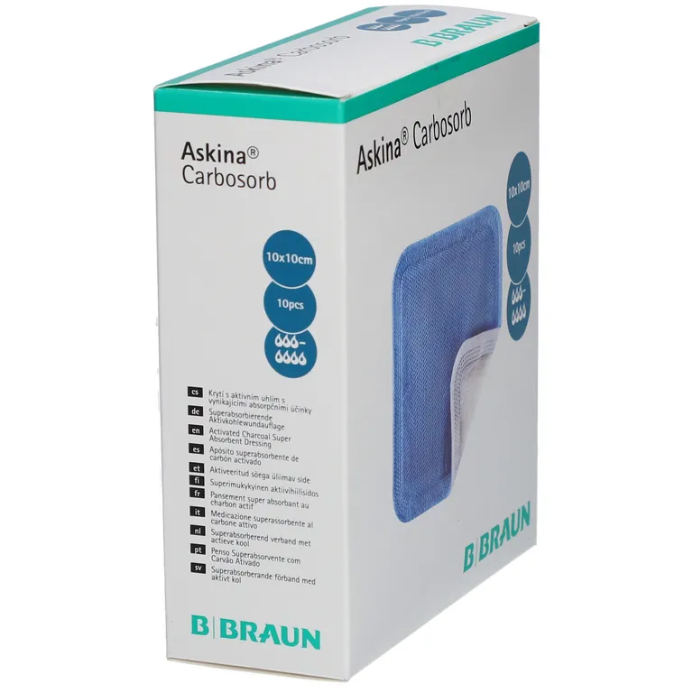 Shopapotheke Askina® Carbosorb Nicht Haftende Wundauflage 10x10 Cm