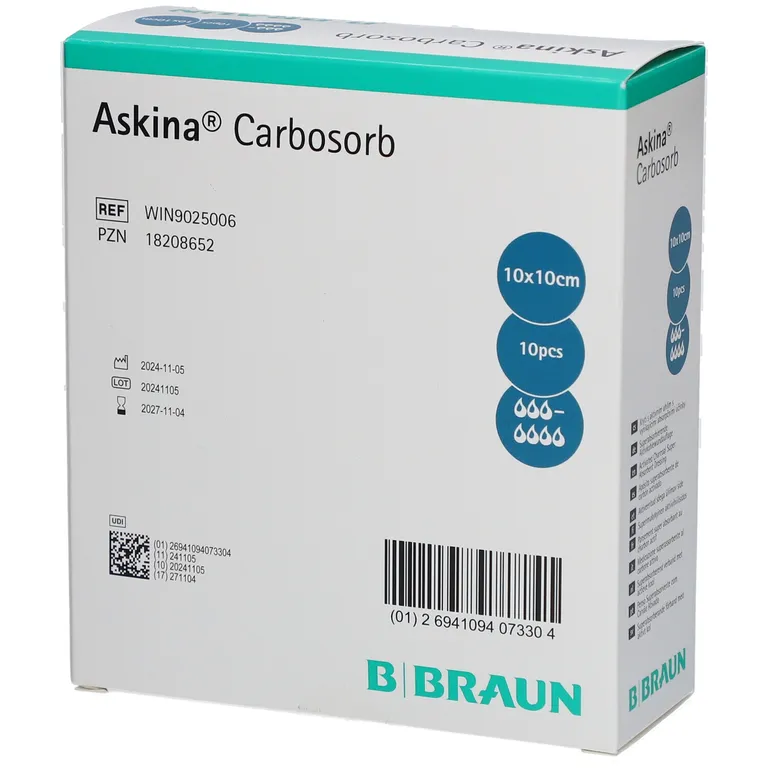 Shopapotheke Askina® Carbosorb Nicht Haftende Wundauflage 10x10 Cm