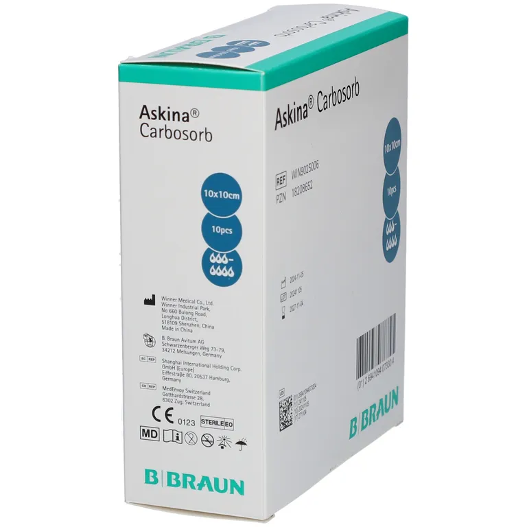 Shopapotheke Askina® Carbosorb Nicht Haftende Wundauflage 10x10 Cm