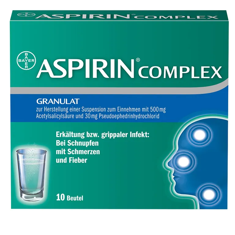shopapotheke ASPIRIN® Complex Granulat – Effektive Wirkung bei Erkältung mit Schnupfen- Jetzt 10% mit dem Code aspirin10 sparen*