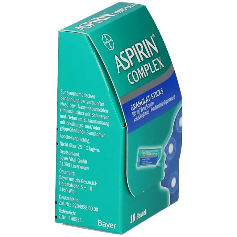 Shopapotheke ASPIRIN® COMPLEX Granulat-Sticks 500mg/30 Mg - Jetzt 10% Mit Dem Code Aspirin10 Sparen*