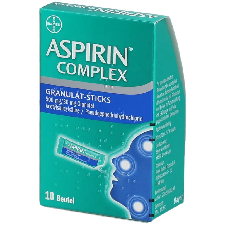 Shopapotheke ASPIRIN® COMPLEX Granulat-Sticks 500mg/30 Mg - Jetzt 10% Mit Dem Code Aspirin10 Sparen*