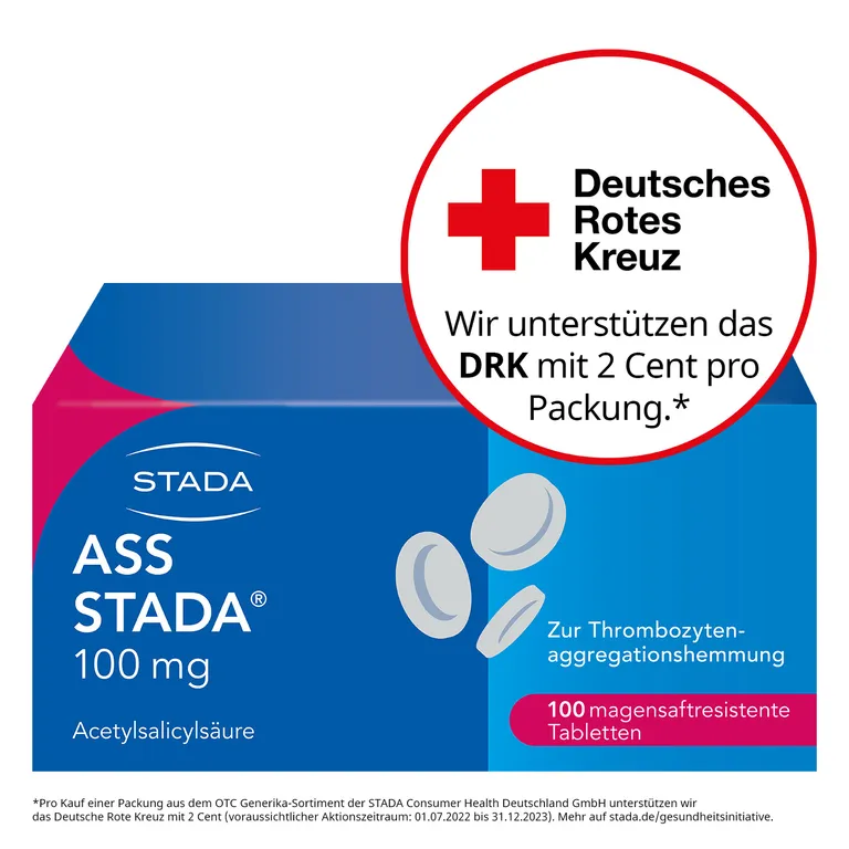 Shopapotheke ASS STADA® 100 Mg Magensaftresistente Tabletten Zur Vorbeugung Von Herzinfarkt Und Schlaganfall Bei Vorbelasteten Patienten Magenfreundliche Formulierung