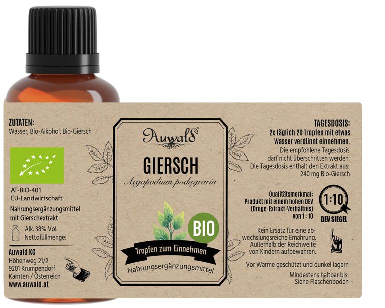 Shopapotheke Auwald - Giersch Tinktur (Extrakt Tropfen Auszug)