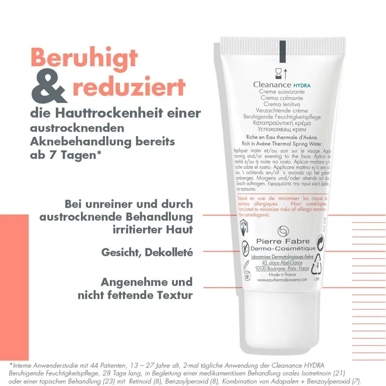 Shopapotheke Avène Cleanance Hydra Beruhigende Feuchtigkeitspflege - Bei Dermatologischer Behandlung Von Akne