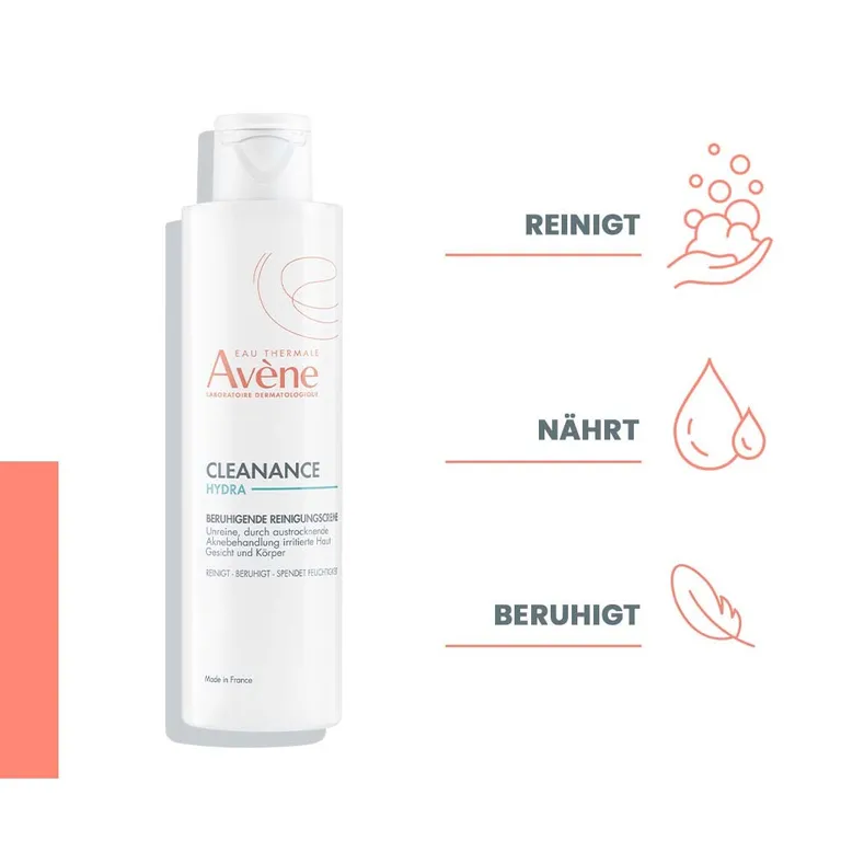 Shopapotheke Avène Cleanance HYDRA Beruhigende Reinigungscreme - Bei Akne
