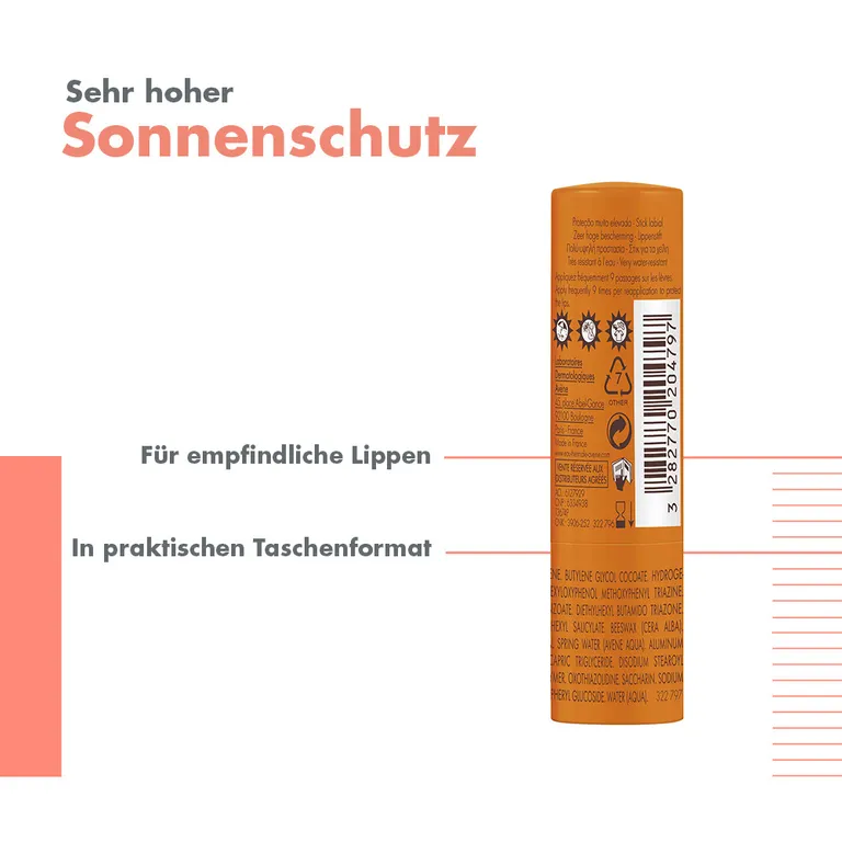 Shopapotheke Avène SunSitive Lippen-Sonnenstick LSF 50+ - Für Empfindliche Lippen + Avène After Sun Repairlotion 50ml GRATIS