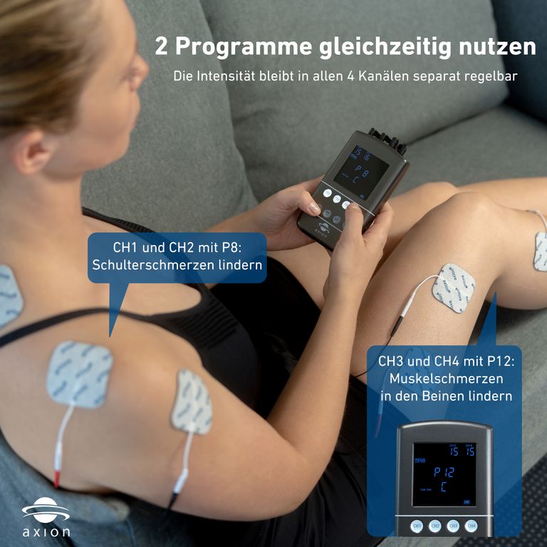 Shopapotheke Axion® STIM-PRO X9B 4-Kanal Akku TENS EMS Gerät