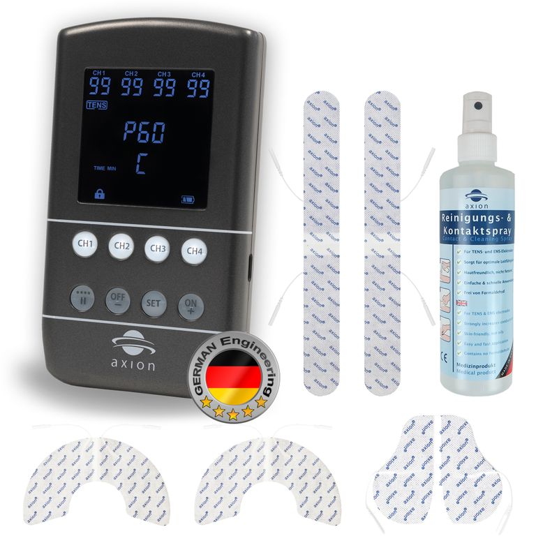 shopapotheke axion® STIM-PRO X9B 4-Kanal Akku TENS EMS Gerät