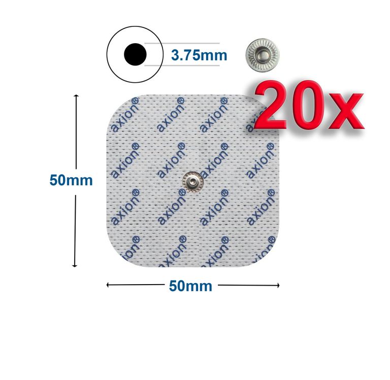 Shopapotheke Axion® TENS EMS Elektroden 5x5cm Passend Für Compex Muskelstimulatoren