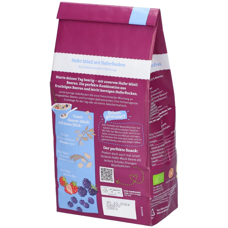 Shopapotheke Bauckhof Hafermüsli Mit Beeren Glutenfrei